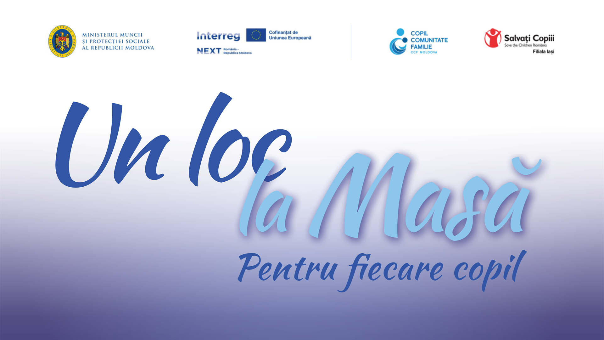 ACASĂ pentru fiecare copil: lansarea campaniei „Un loc la masă”