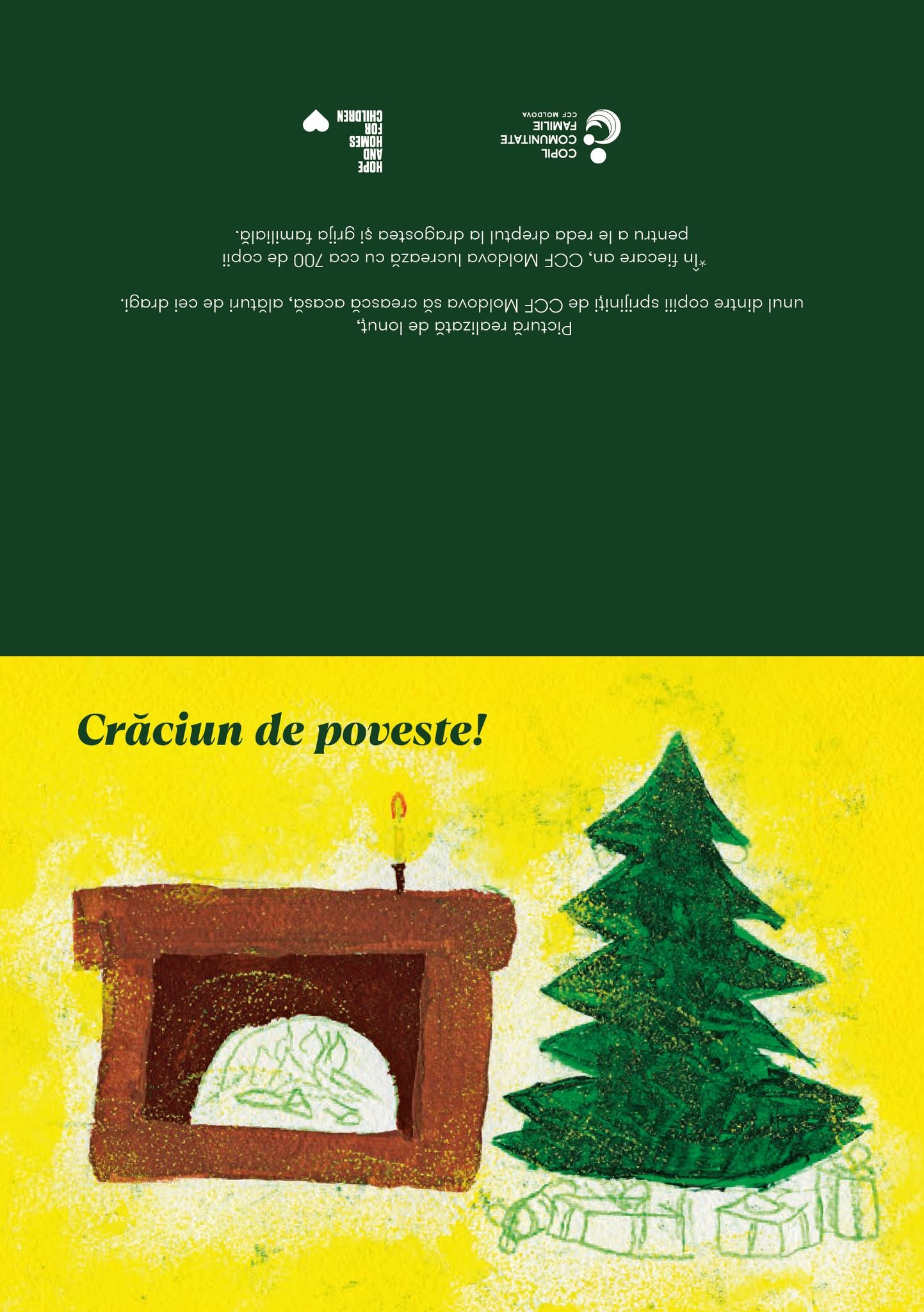 Lumânarea. Pictură realizată de Ionuț unul dintre copiii sprijiniți de CCF Molodva să crească acasă, alături de cei dragi.